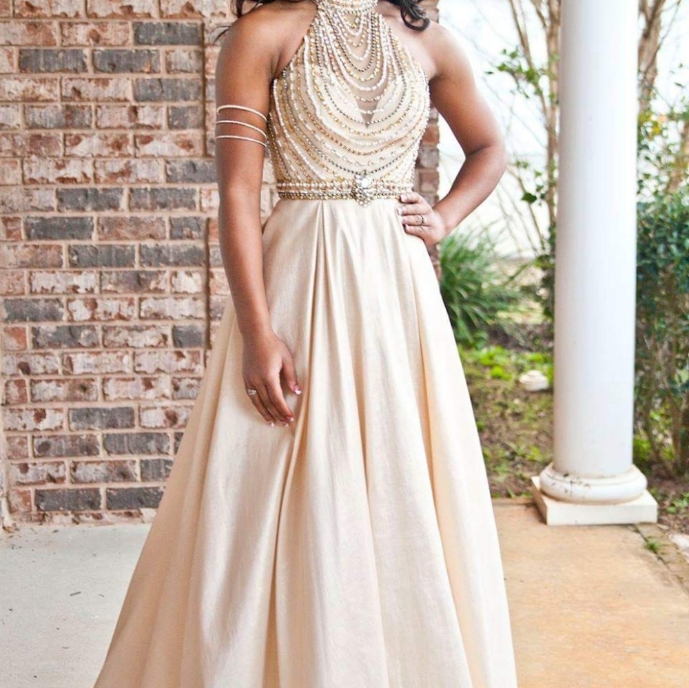 Champagne beaded dress